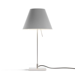 LUCEPLAN lampe de table COSTANZINA D13pi avec tige en aluminium et abat-jour RADIEUSE GRIS BETON