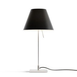 LUCEPLAN lampe de table COSTANZINA D13pi avec tige en aluminium et abat-jour RADIEUSE NOIR REGLISSE