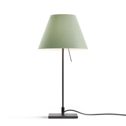 LUCEPLAN lampe de table COSTANZINA D13pi avec tige en noir et abat-jour MEZZO TONO VERT ALCHIMIE