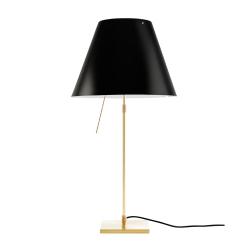 LUCEPLAN lampe de table dimmable COSTANZA D13 avec tige télescopique en laiton et abat-jour RADIEUSE NOIR