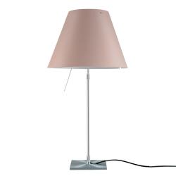 LUCEPLAN lampe de table ON/OFF COSTANZA D13i avec tige télescopique en aluminium et abat-jour MEZZO TONO POUDRE