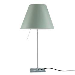 LUCEPLAN lampe de table ON/OFF COSTANZA D13i avec tige télescopique en aluminium et abat-jour MEZZO TONO VERT ALCHIMIE