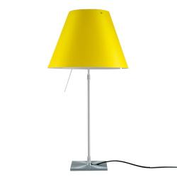 LUCEPLAN lampe de table ON/OFF COSTANZA D13i avec tige télescopique en aluminium et abat-jour RADIEUSE JAUNE VIF
