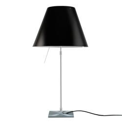 LUCEPLAN lampe de table ON/OFF COSTANZA D13i avec tige télescopique en aluminium et abat-jour RADIEUSE NOIR