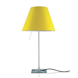 LUCEPLAN lampe de table ON/OFF COSTANZA D13if avec tige fixee en aluminium et abat-jour RADIEUSE JAUNE VIF
