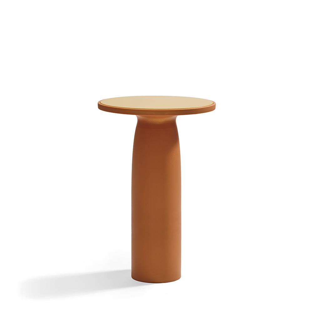 QEEBOO table haute pour l'intérieur et l'extérieur TOTO avec plateau en Durat Ø 70 cm