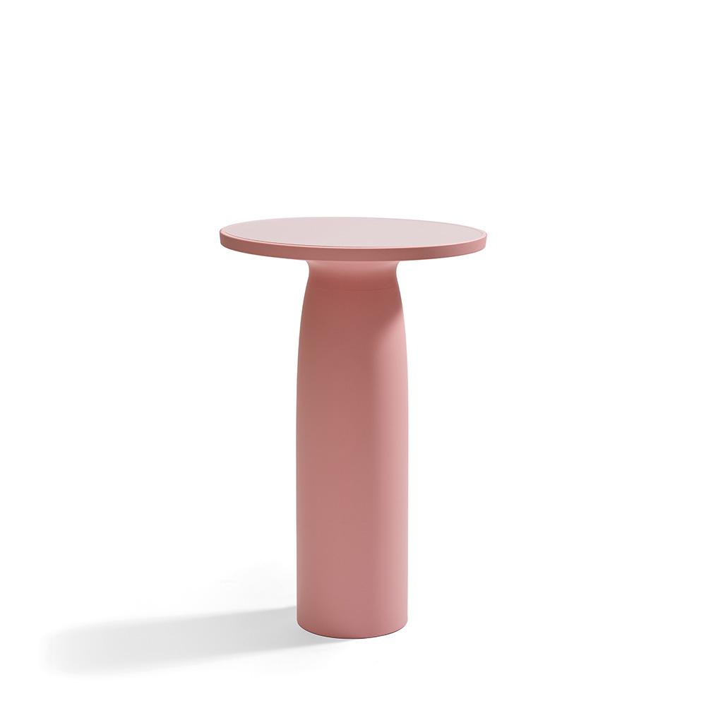 QEEBOO table haute pour l'intérieur et l'extérieur TOTO avec plateau en verre Ø 70 cm