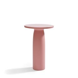 QEEBOO table haute pour l'intérieur et l'extérieur TOTO avec plateau en verre Ø 70 cm