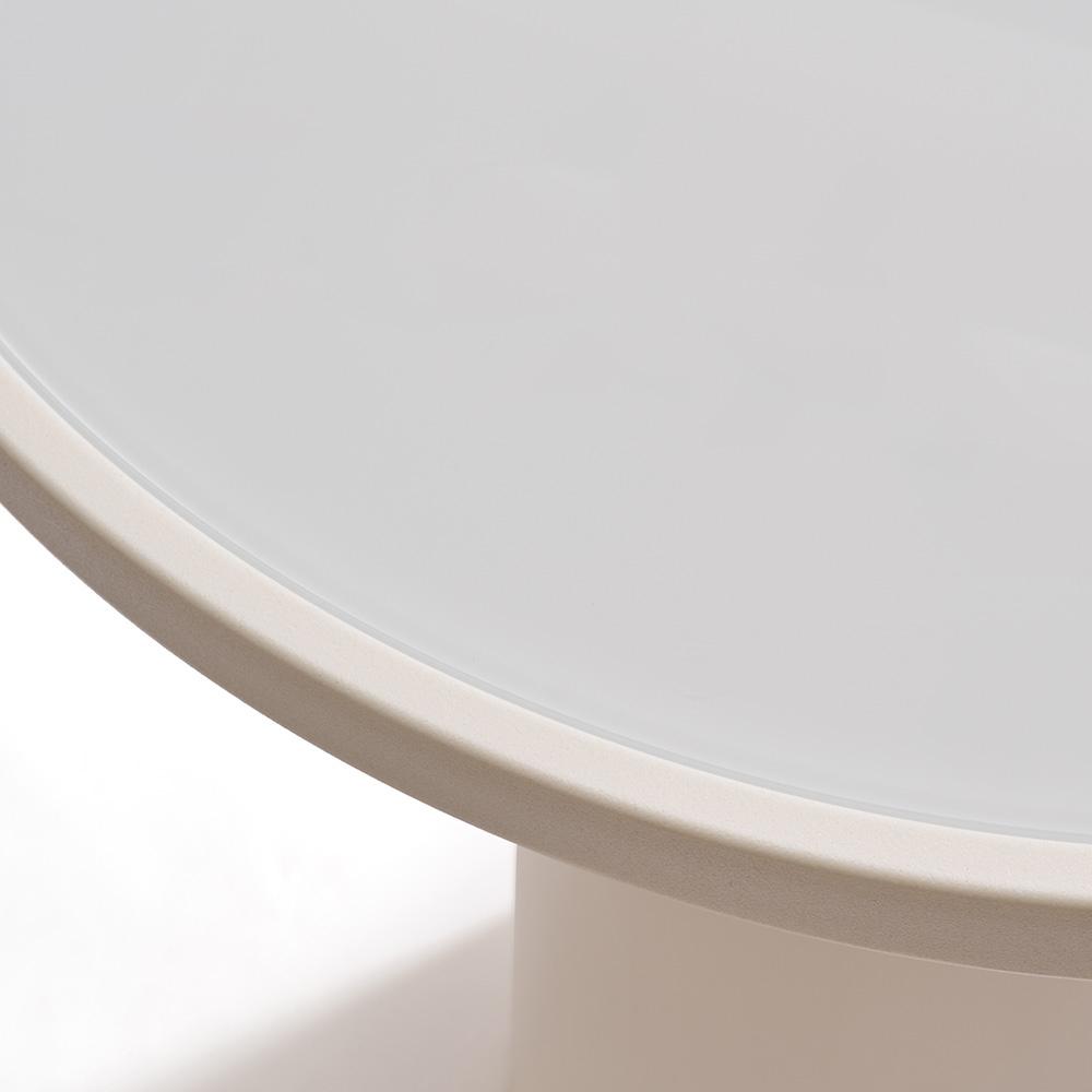 QEEBOO table pour l'intérieur et l'extérieur TOTO avec plateau en verre Ø 70 cm