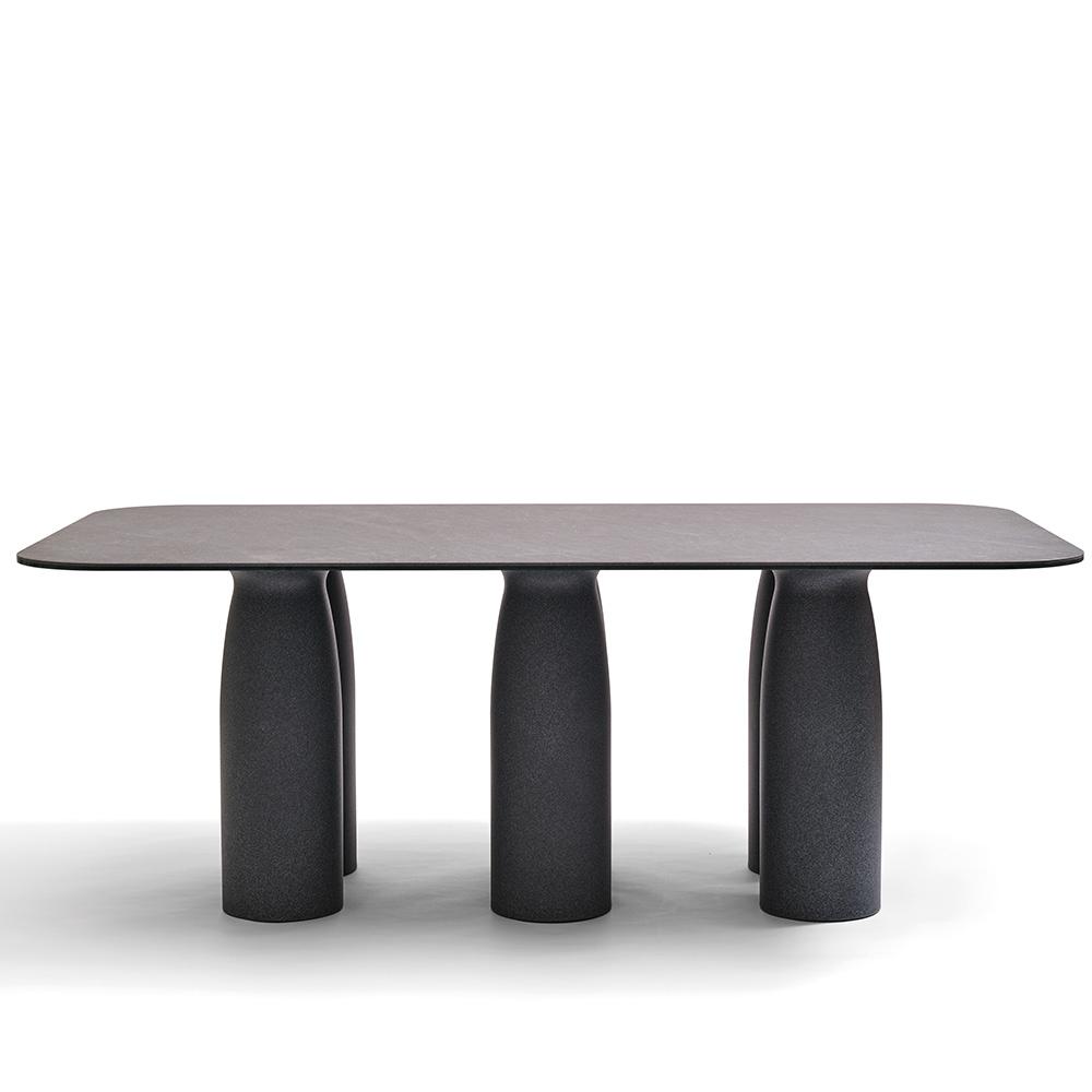 QEEBOO table rectangulaire pour l'intérieur et l'extérieur TOTO avec plateau en grès