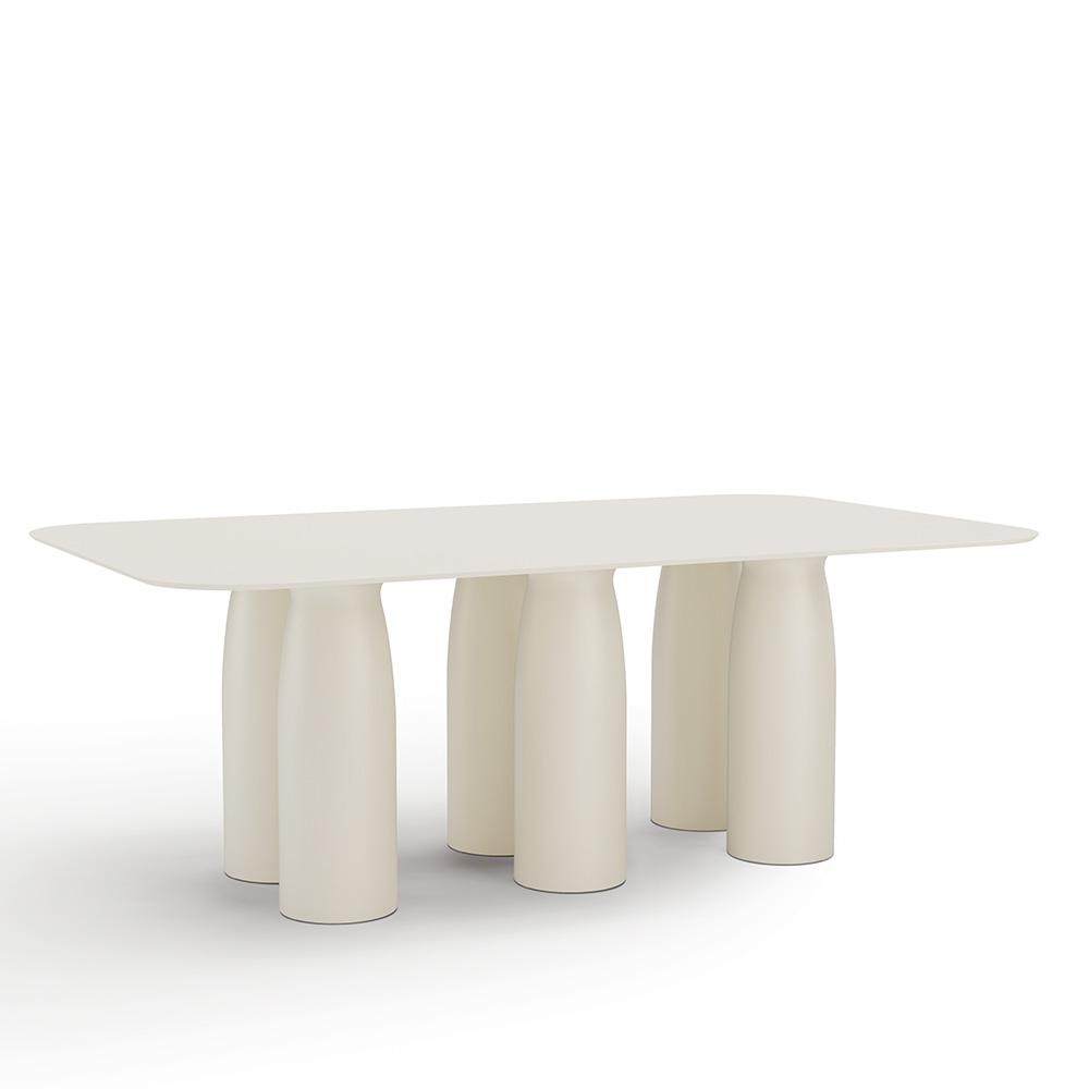 QEEBOO table rectangulaire pour l'intérieur et l'extérieur TOTO avec plateau en HPL