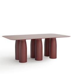 QEEBOO table rectangulaire pour l'intérieur et l'extérieur TOTO avec plateau en HPL