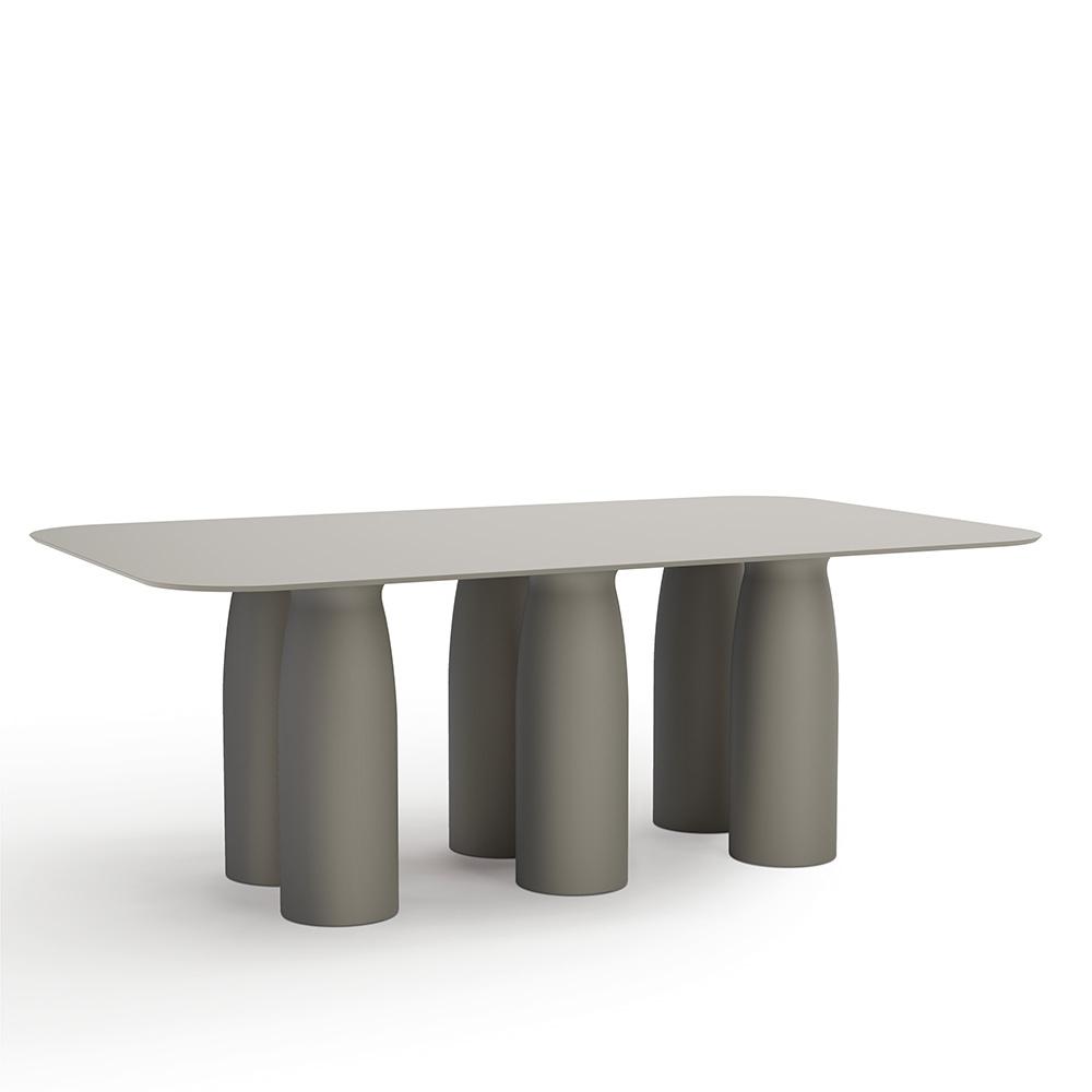 QEEBOO table rectangulaire pour l'intérieur et l'extérieur TOTO avec plateau en HPL