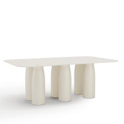 QEEBOO table rectangulaire pour l'intérieur et l'extérieur TOTO avec plateau en HPL