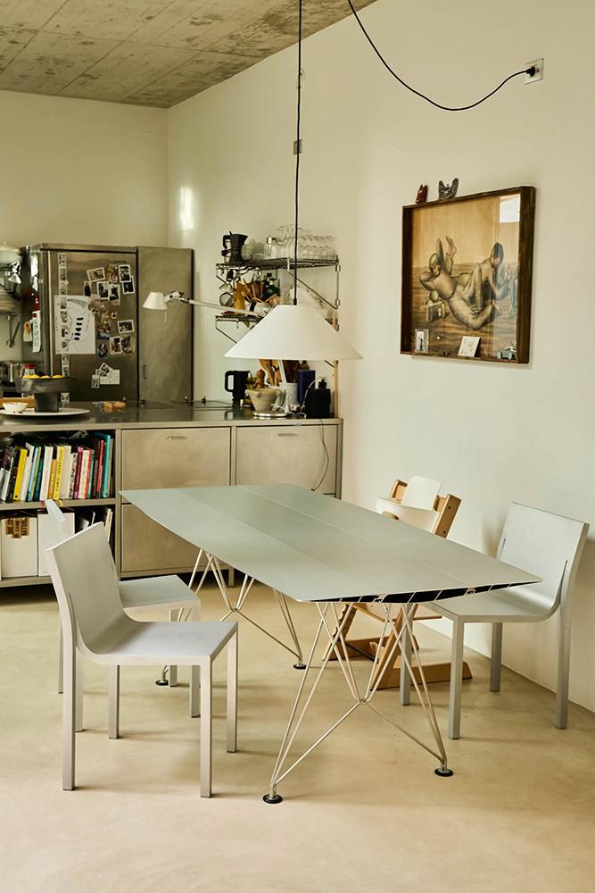 BD BARCELONA DESIGN table TABLE B STAINLESS STEEL LEGS