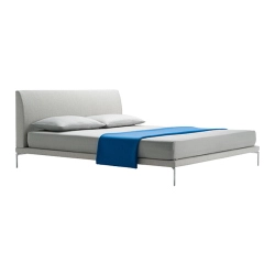 ZANOTTA lit deux personnes TALAMO avec sommier unique pour matelas 160 x 200 cm et pieds H 17,5 cm