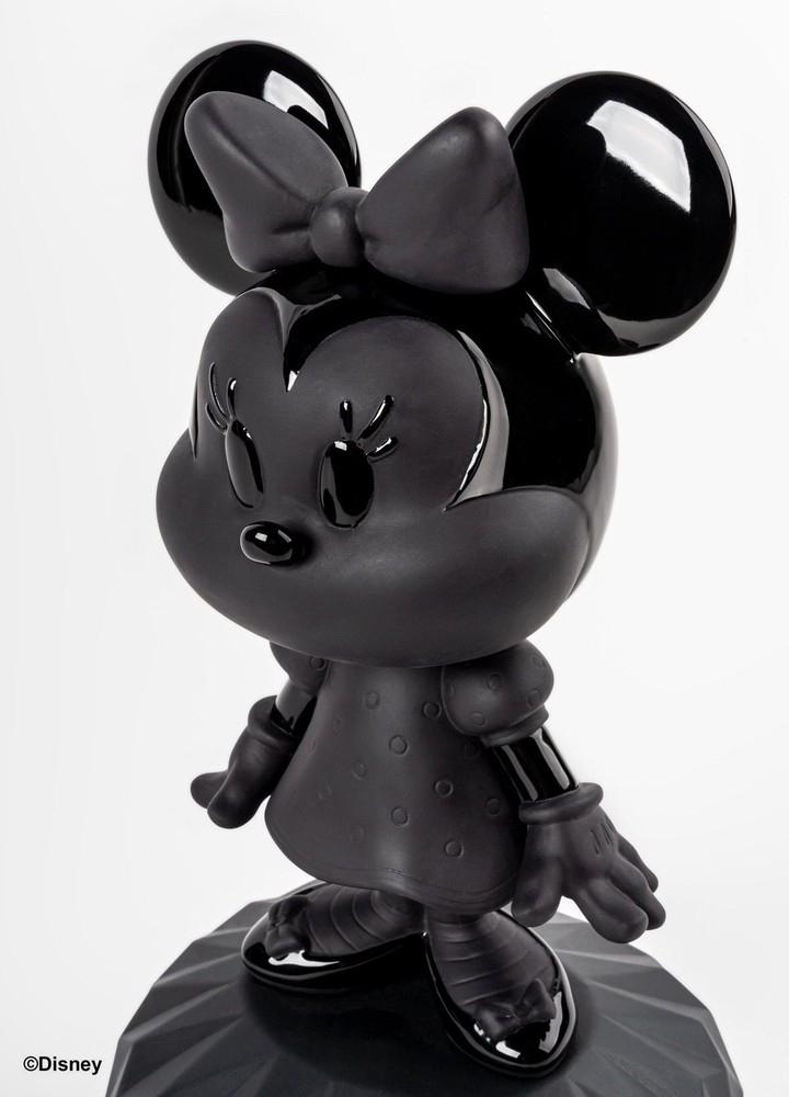 LLADRÓ objet décoratif MINNIE TOTAL BLACK Disney Collection
