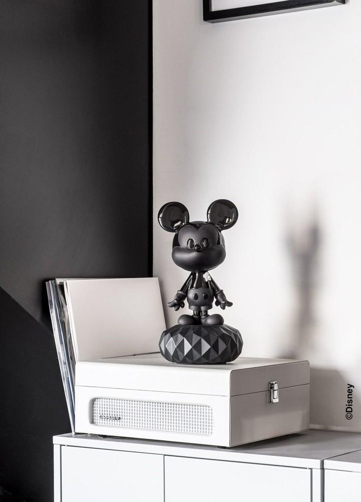 LLADRÓ objet décoratif MICKEY TOTAL BLACK Disney Collection