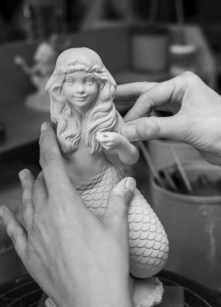 LLADRÓ objet décoratif PETITE SIRÈNE DE L'OCÉAN